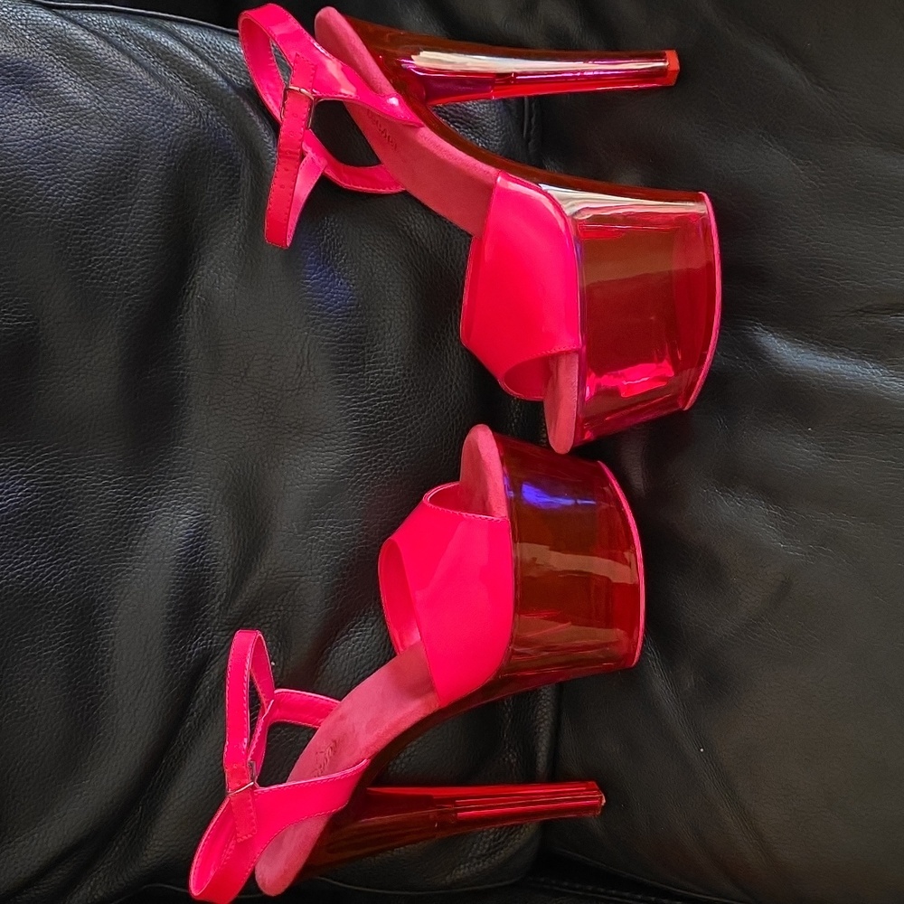 Pleaser Neon Pink Platform Heels